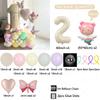 63pcs Flower Fairy Theme Balloon Set with Mini Pink Bow Girl Birthday Party Decoration Wedding Supplies Baby Shower Globos Gifts