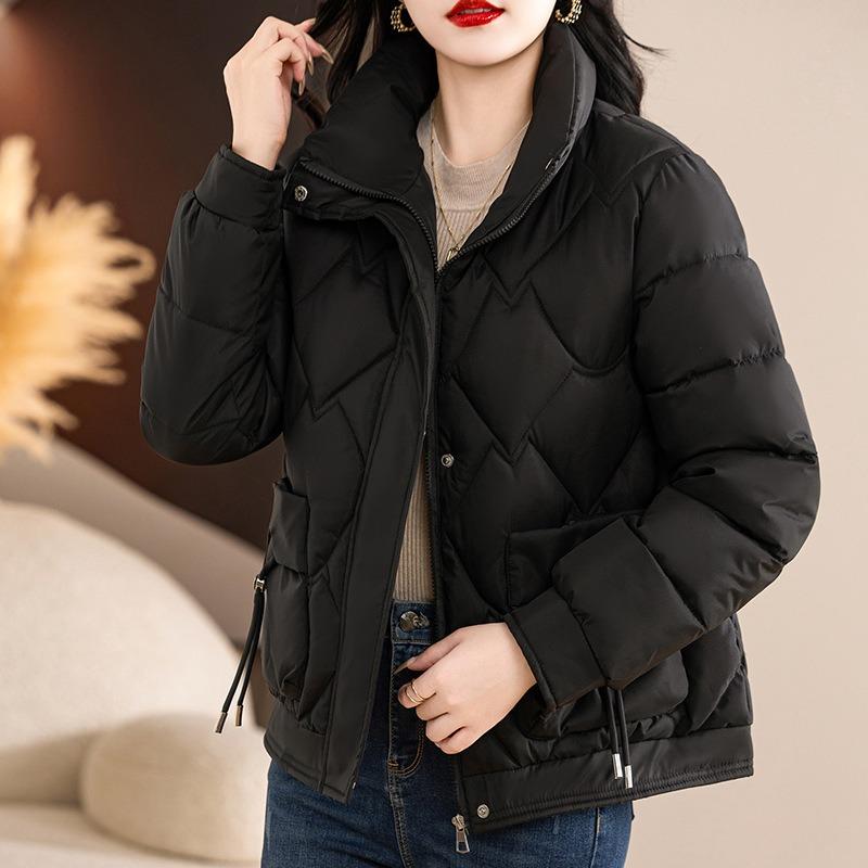 New Down Padded Clothes Women's Short Short Padded Jackets Loose Thickened Stand-up Collar Winter Padded Jackets