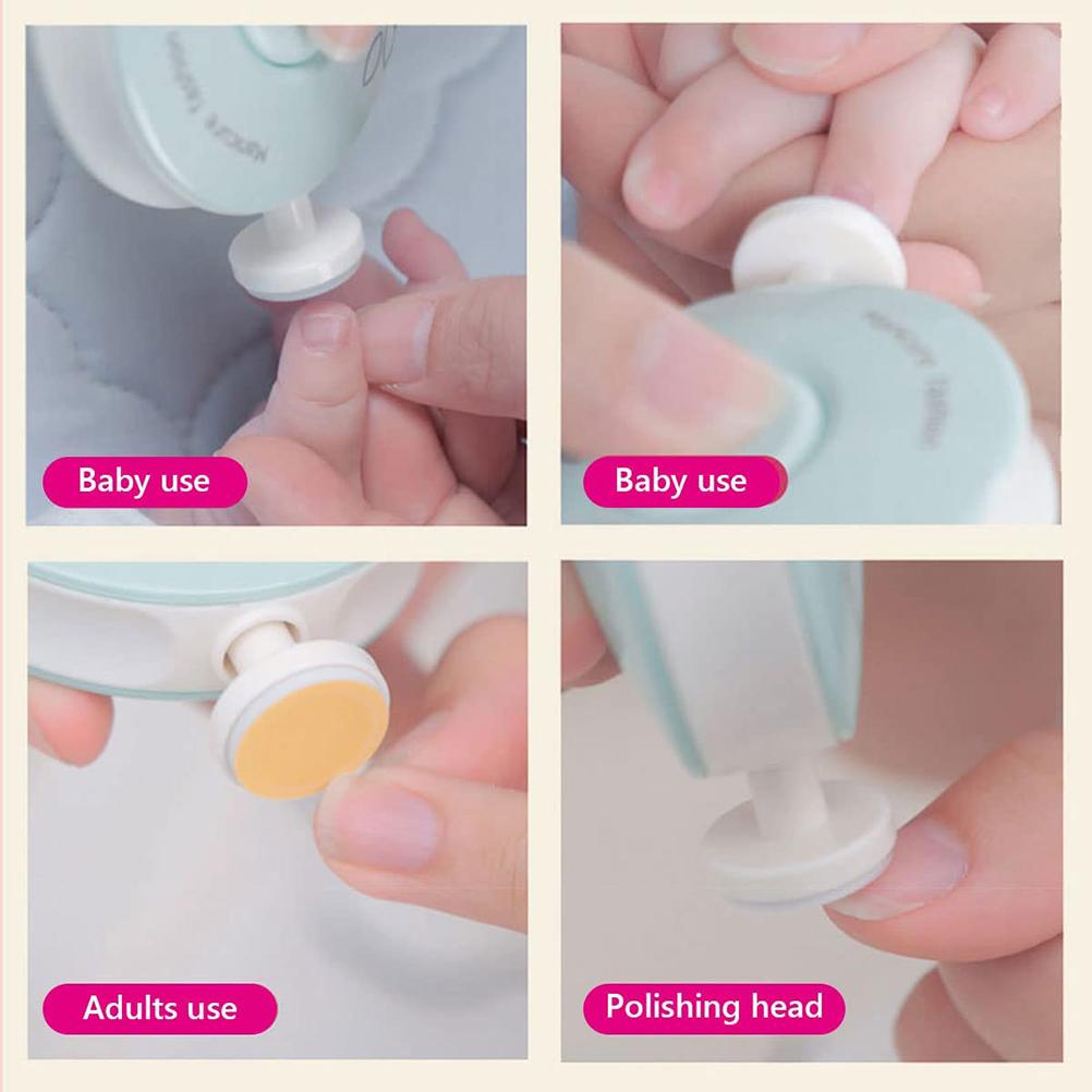 Elektrický zastřihovač dětských nehtů Sada pilníku na nehty pro miminka Sada na manikúru se 6 brusnými hlavami pro