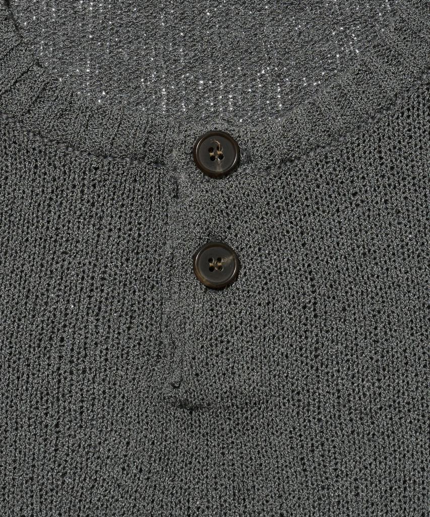 OTHERFITS City Boy Summer Henley Neck Knit (Charcoal)