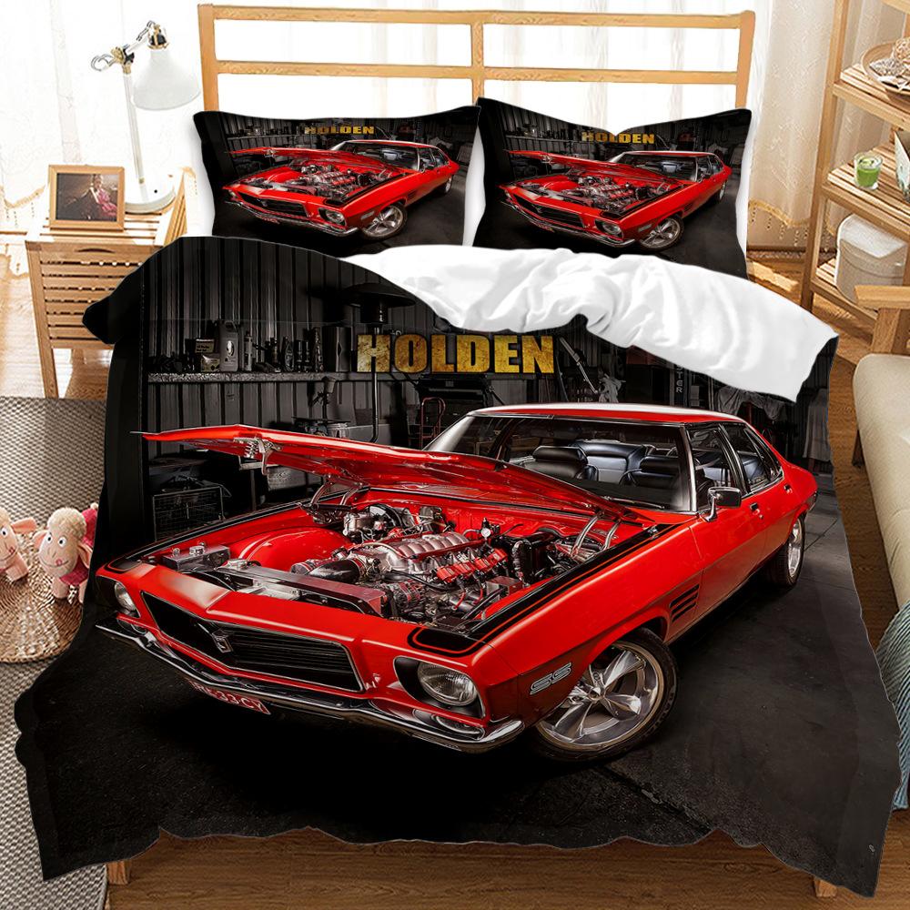 

Speed Sports Car Duvet Cover Set King Queen Size 3D Extreme Sports Luxury Motorcycle For Kids Boys Teens Polyester Bedding Set EU single(135x200cm)