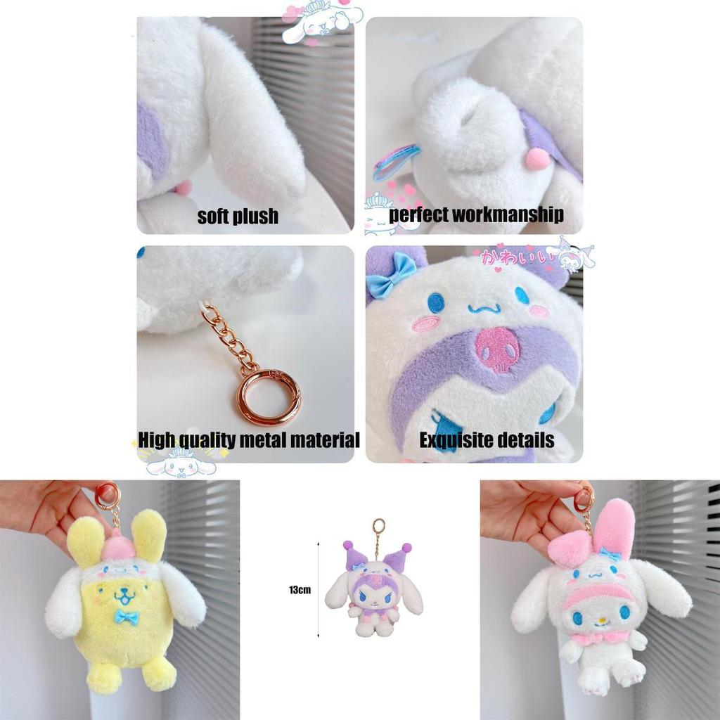 Portachiavi Peluche Super Morbido Cinnamoroll Vestito Carino E Durevole Regalo Per Ogni Occasione