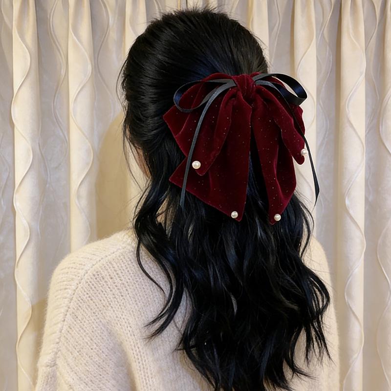 Velvet Bow Claw Clip for Women - Elegant and Sweet Hair Accessory 2025