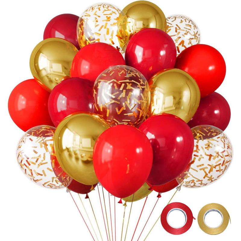 12-Inch Sequin Metallic Latex Balloons, 30pcs - Perfect for Birthday Party Decorations