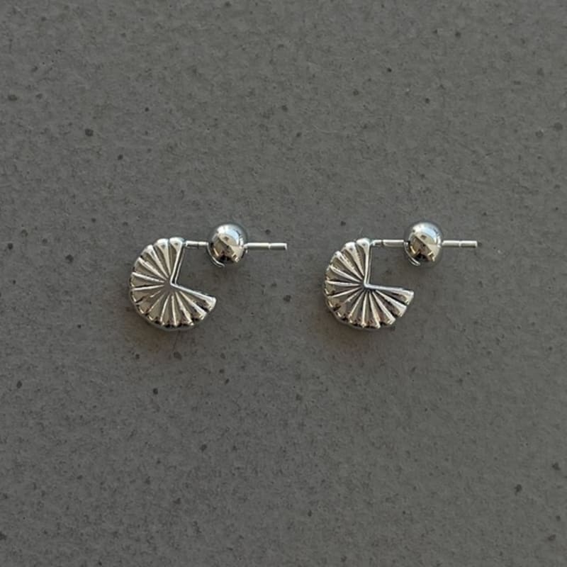 

THE BORING crunch silver earrings silver