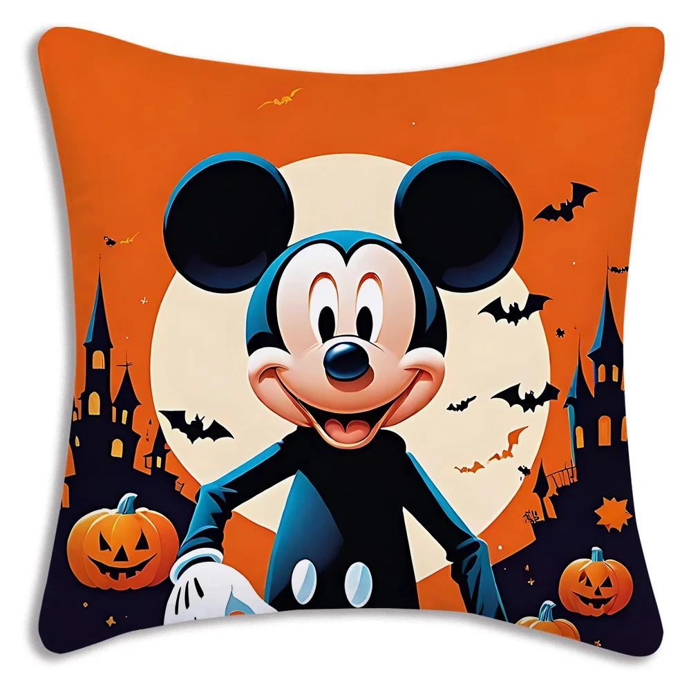 Halloween Disney Topolino Minnie Federe Cuscino Cartone Animato Divano Decorativo Casa Stampa Carina Federa Cuscino