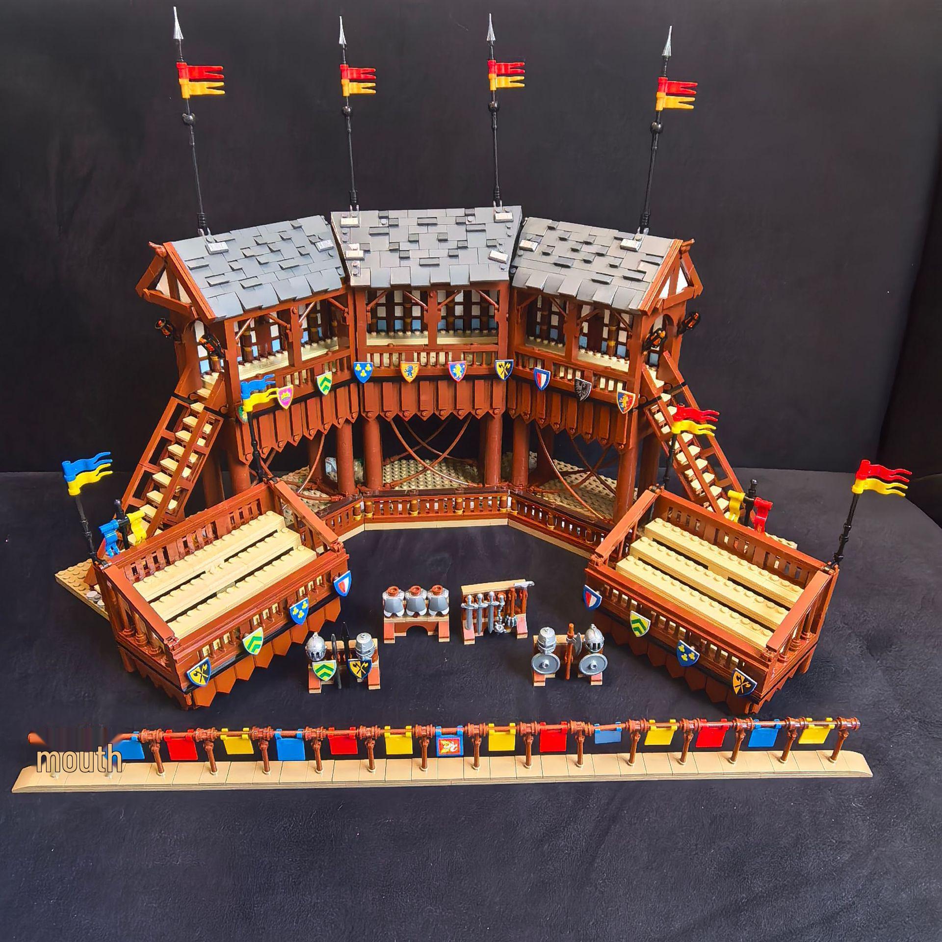 

Medieval Racecourse Model Building Blocks Toy Printed Set