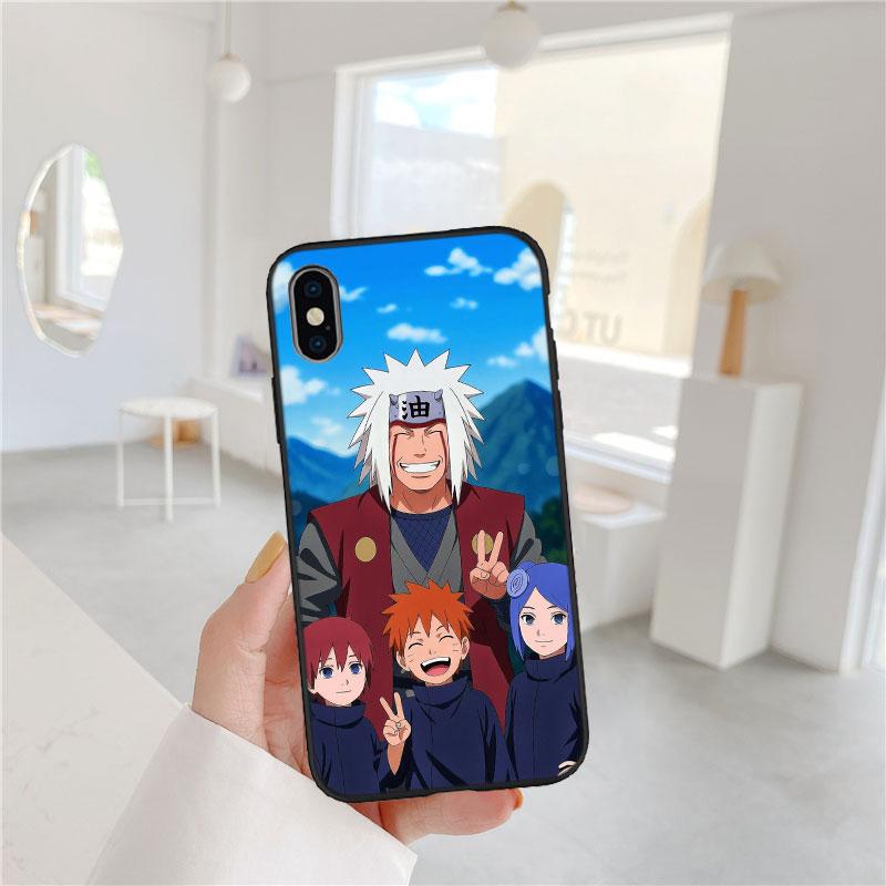 LO67 Naruto Jiraiya Soft Shell Phone Case for iPhone 16 15 14 13 12 Pro Max Plus Mini