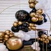 133/134 Stück mehrfarbiger Ballon-Kranz-Bogen-Set, geeignet für Geburtstage, Abschlussfeiern, Hochzeiten, Partydekoration