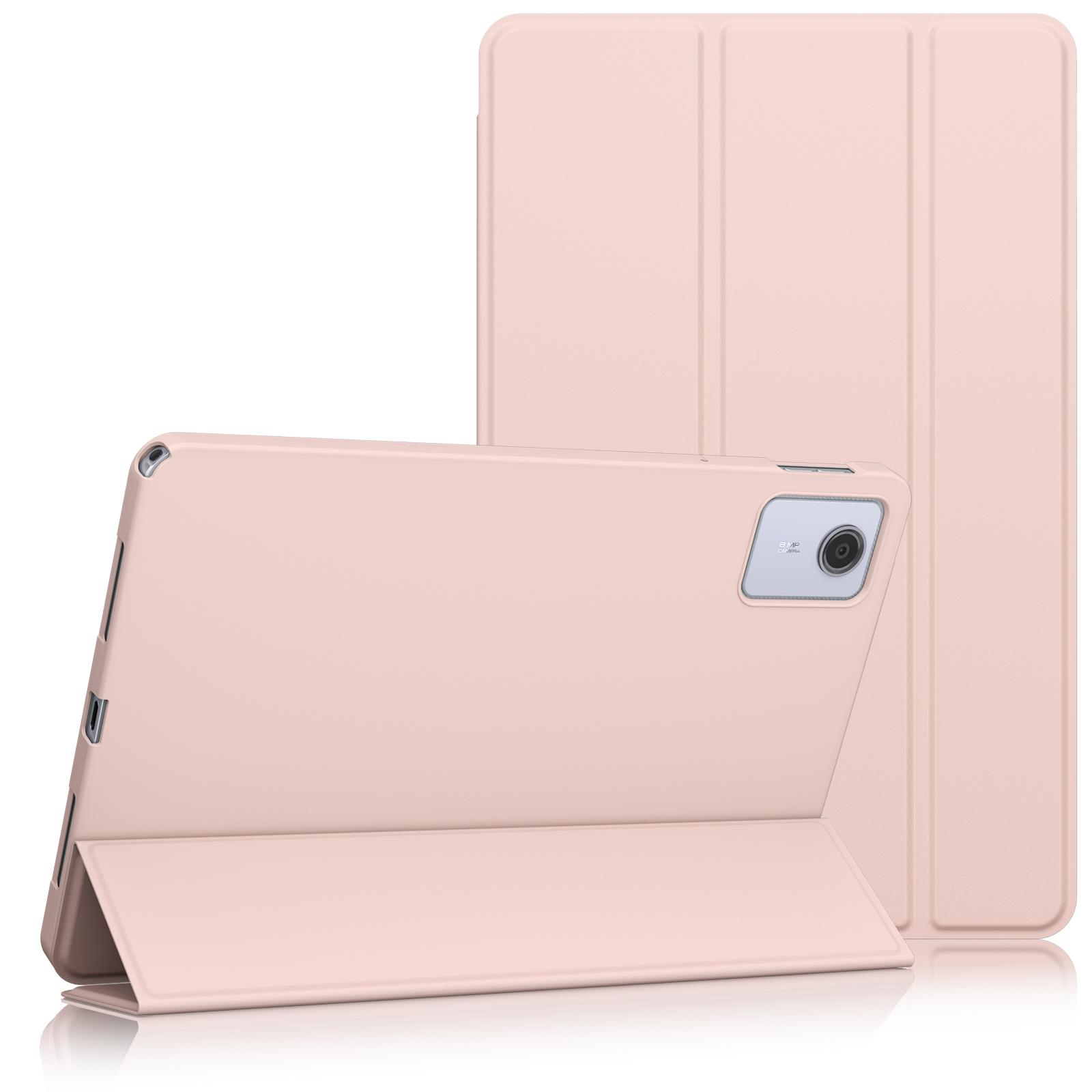 Pour Lenovo Tab M11 TB-330FU 331FC Étui à rabat magnétique Dos souple en TPU Funda pour étui de tablette Xiaoxin Pad 11 pouces Tab M11 2024 rose