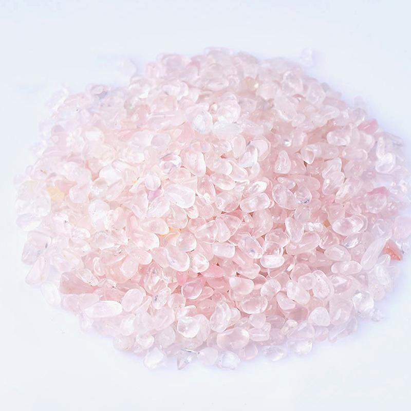 500G/Bag Natural Stones Rose Quartz Material  Gravel Stone Chips Ore Minerals Reiki Specimen Gemstones Aquarium Decor