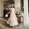 Holiday Style Waist Cake Skirt V-neck Suspender Dress Women's Spring and Summer Are Especially Beautiful Waist Skirt