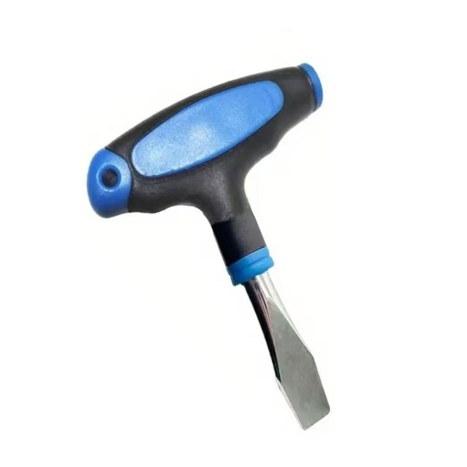 

Professional T Handle Screwdriver 9mm Flat Tip Anti Slip Grip High Carbon Steel For Technical Repairs And Daily DIY Applications 1