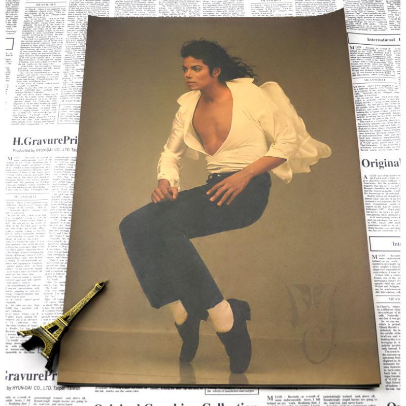 Michael Jackson Retro Classic Kraft Paper Poster for Living Room, Bedroom, or Bar Decor