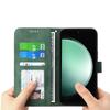 DIERFENG DF-03 For Samsung Galaxy S25 FE Case Lines Imprint Wallet Leather Phone Cover with Wrist Strap