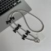 Long Long Crossbody Phone Chain Bow Cellphone Lanyard Kawaii Beads Phone Strap  Phone Accessories