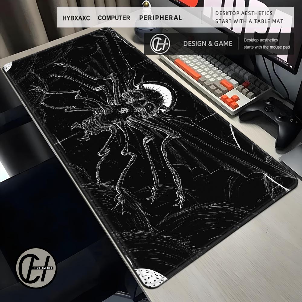 Black White Skull Desk Mat Large Rubber Mousepad Xl Gothic Horror Skeleton Mouse Pad Computer Pc Accessories Gaming Keyboard Mat