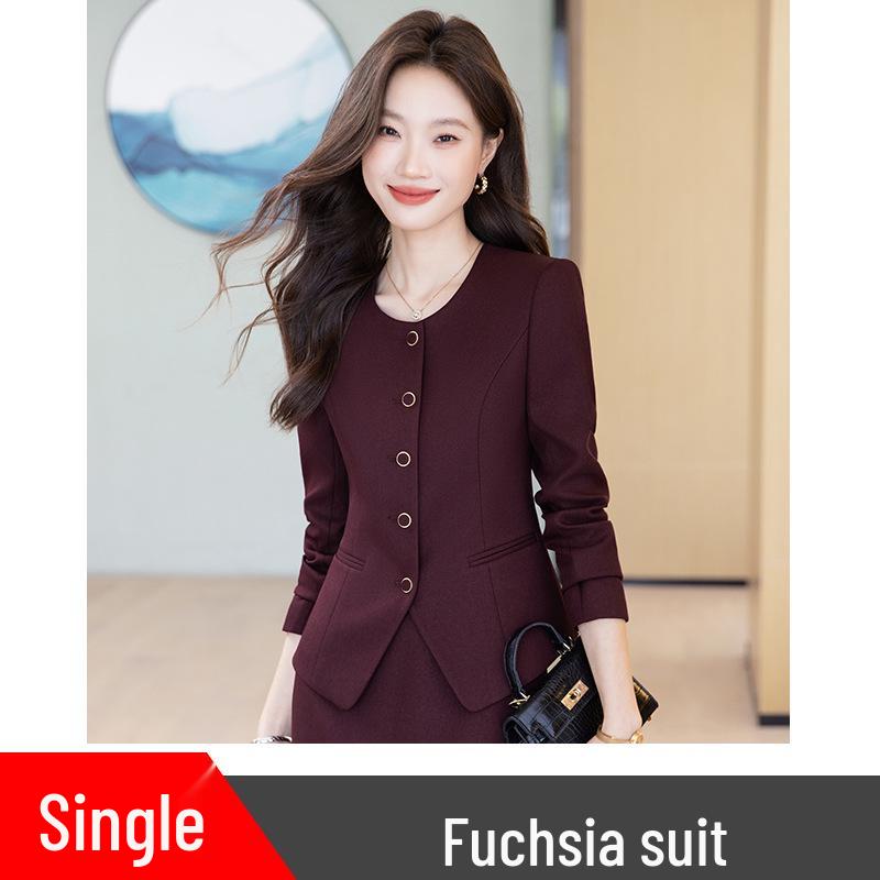 Women's Professional Formal Suit Skirt Set: Elegant Work Apparel for Receptionists