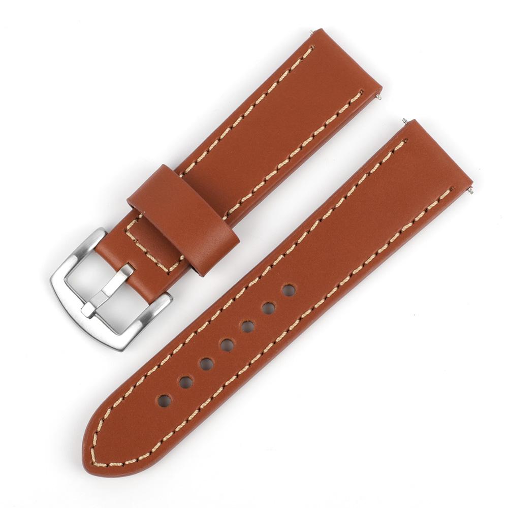Calfskin Genuine Leather Strap 18mm 20mm 22mm 24mm First Layer Cowhide Quick Release Watch Band Smartwatch Watches Accessories