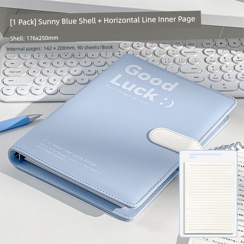 

Третий класс Второй класс Удачи Кожаный Блокнот на кольцах с магнитной застежкой, Толстый, для студентов [90 horizontal lines inside Page] Sunny Blue