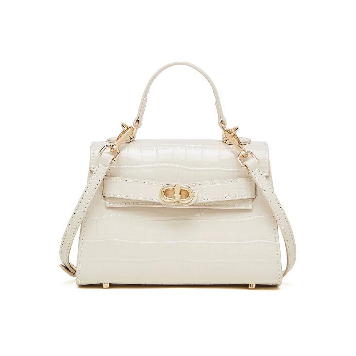 New Women s Bag Fashionable Women s Bag Commuting Versatile Handbag Genuine Leather Crocodile Pattern Single Shoulder Crossbody Bag Small Square Bag