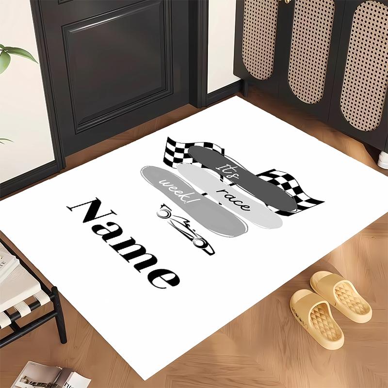 F1 (37) Personalizowany dywanik biurowy z imieniem Stylowa dekoracja do salonu, sypialni, kuchni