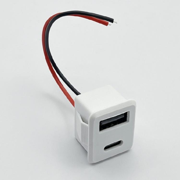 Space Saving USB and Type C Power Socket With Wide Compatibility for Various Electronics