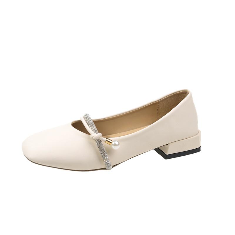 Boty Mary Jane pro ženy Boty k šatům na nízkém podpatku Robustní lodičky na podpatku Mary Janes s páskem ke kotníkům Neformální dámské Baletní boty se čtvercovou špičkou