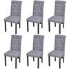 Day and Night - Day and Night Dining Chairs 6 Units of Light Gray Fabric