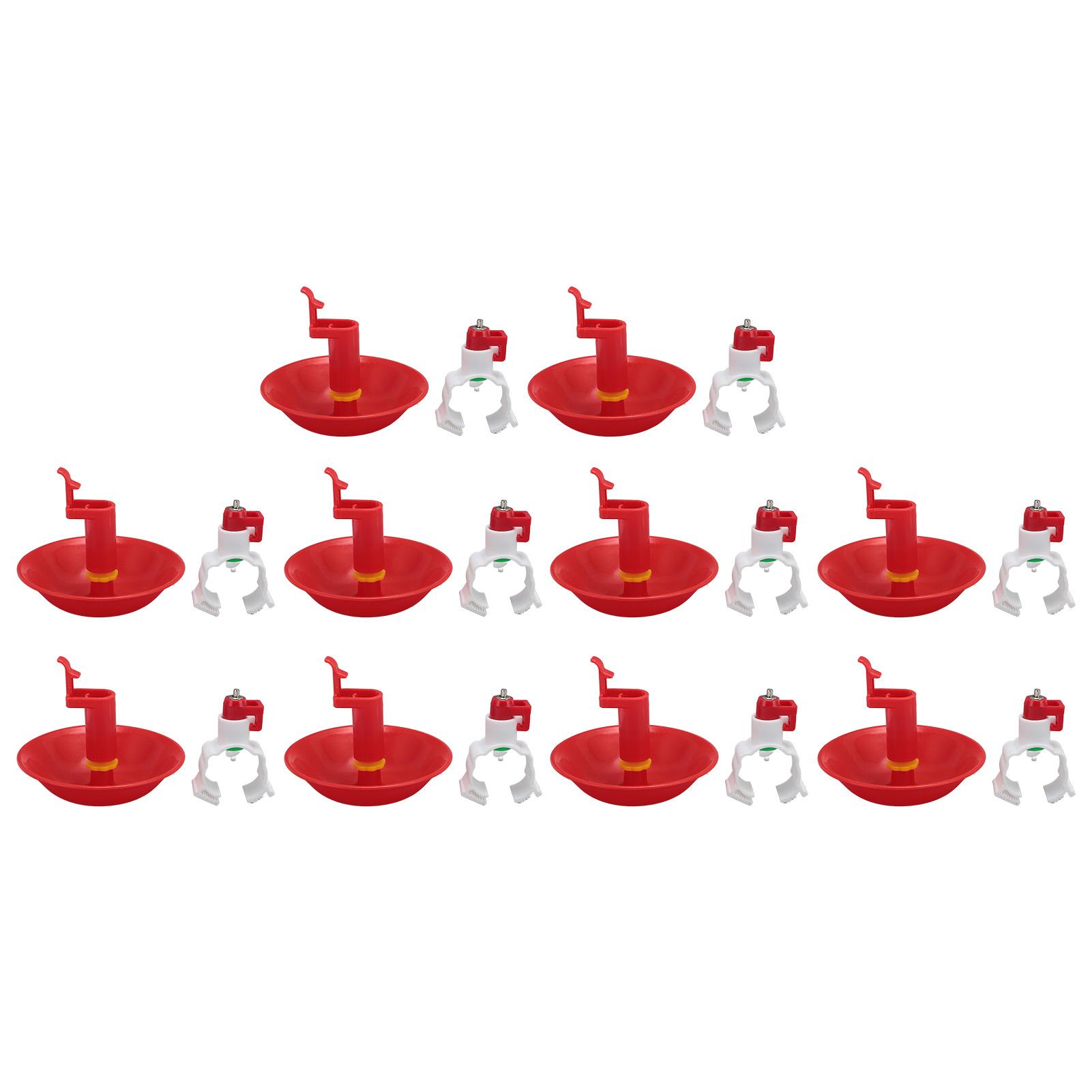Outsideworld 10 Pcs Chicken Water Nipple Drinker Feeders Automatic Water Nipple Drinker System For Gardens Patios Greenhouses Farms