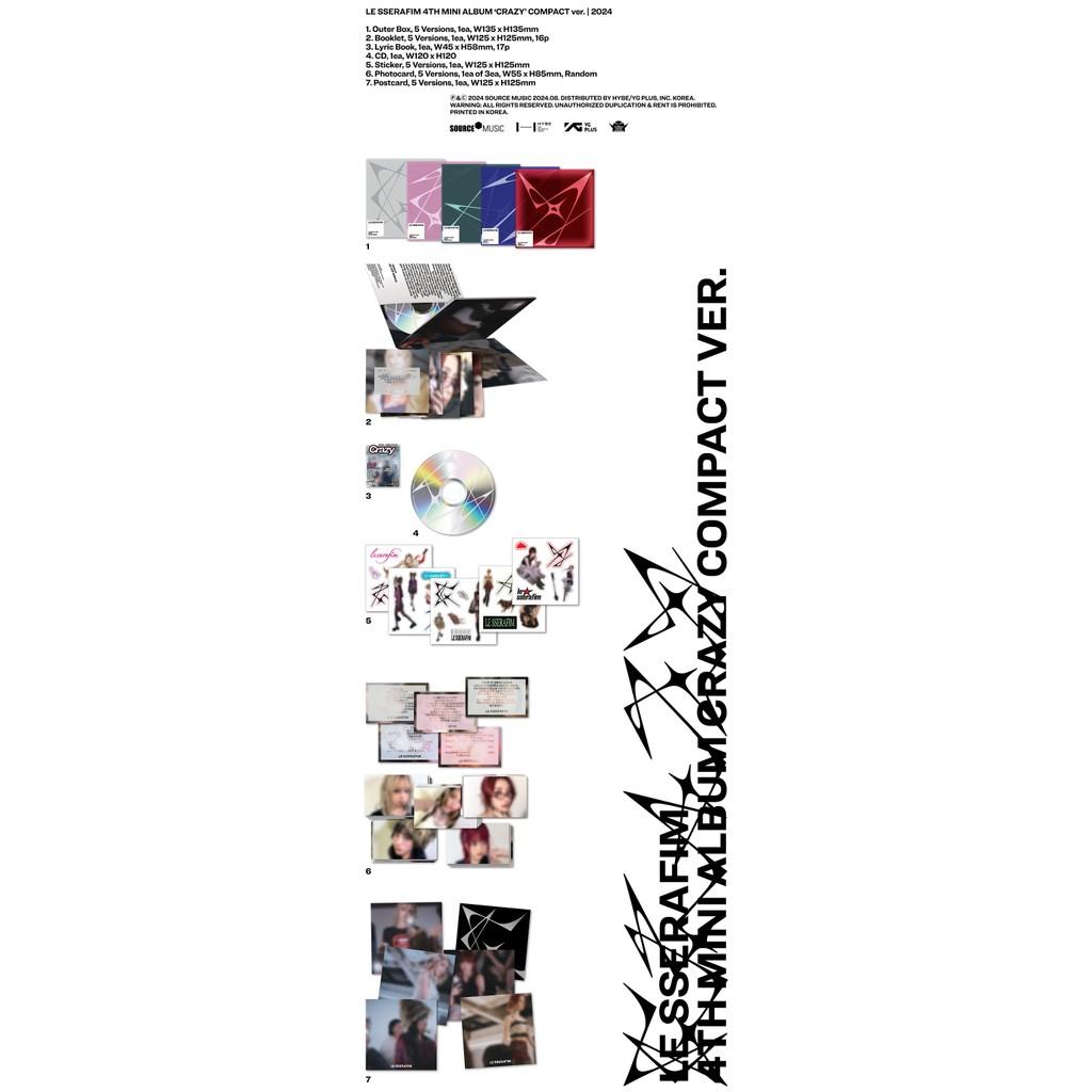[READY STOCK] LE SSERAFIM - 4TH MINI ALBUM CRAZY COMPACT Ver