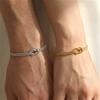 Infinity Love Knot Stainless Steel Bracelets Snake Chain Elegant Friendship Couples Bangles For Women Bridesmaid Jewelry Gifts