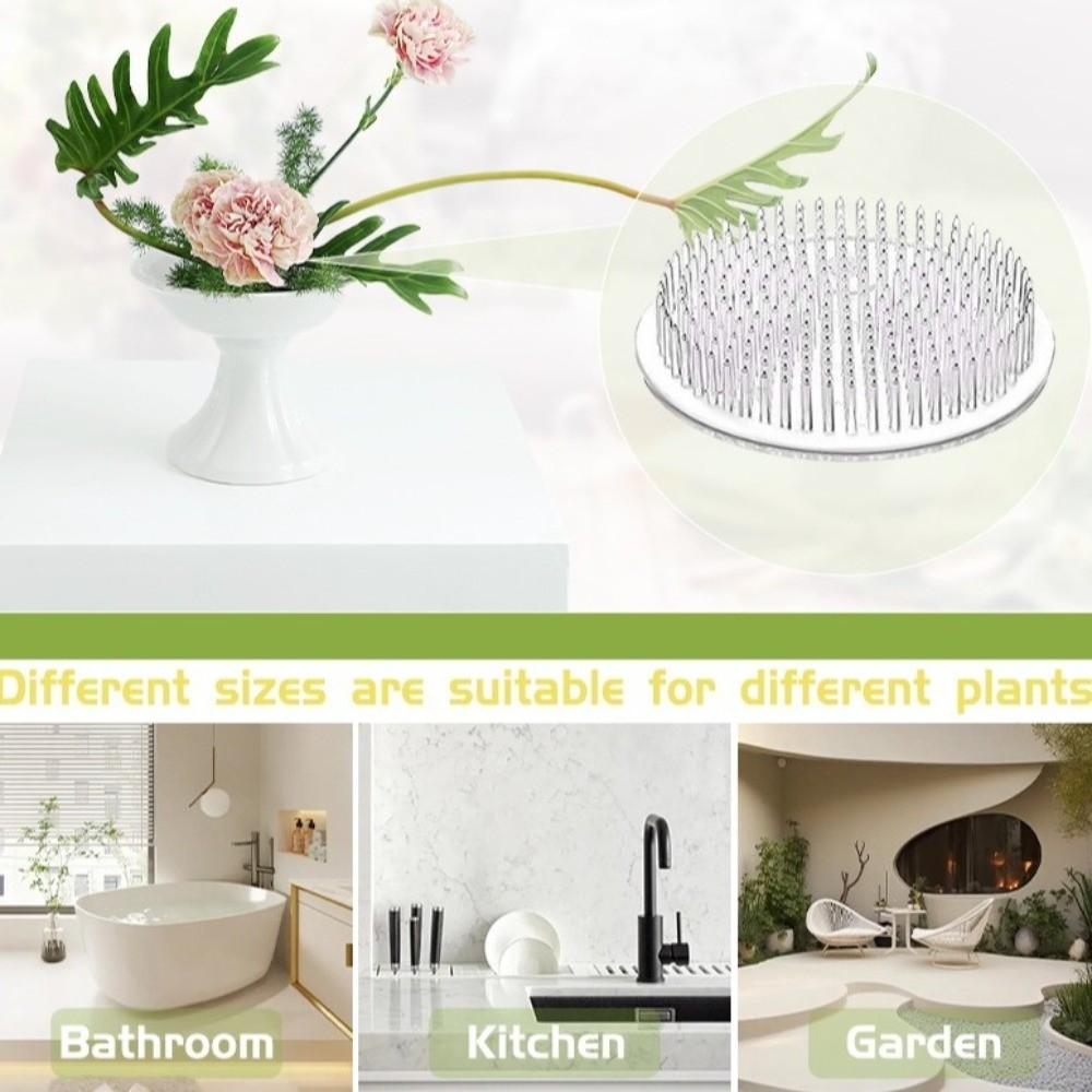 Round Flower Arranger Rectangle Pin Frog Holder Creative Fixed Arranging Tool Flower Arranging
