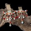 Blue Enamel Hair Comb: Elegant Hanfu-Style Hairpin for Daily Use
