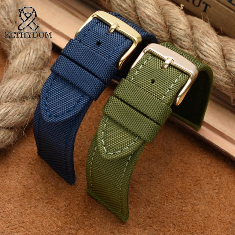 Climbing Nylon Watch watch belt  Citizen BM8475 Timex  Handmade Waterproof canvas watchband 20mm22mm 23mm strap Green blue black