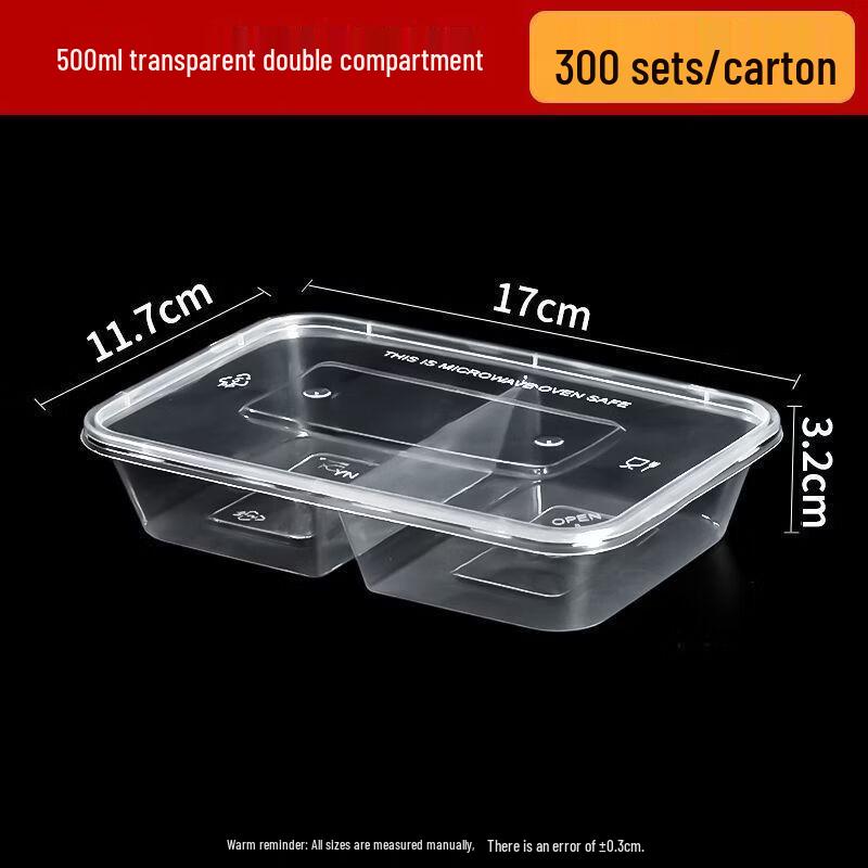 Disposable Divided Plastic Takeout Boxes