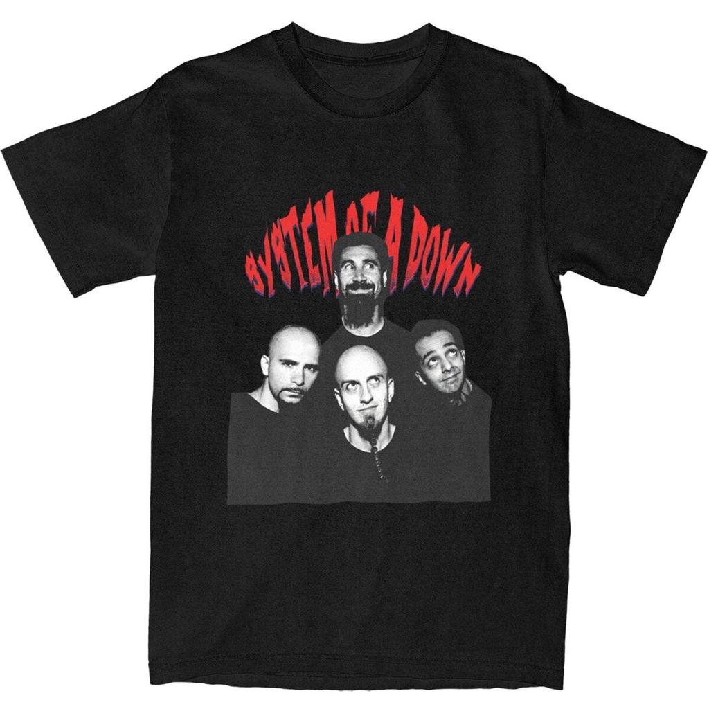 Men Women's T Shirt System Of A Down T Shirts Popular American Heavy Metal Band Summer Tee Shirt Casual Pure Cotton Tops Gift