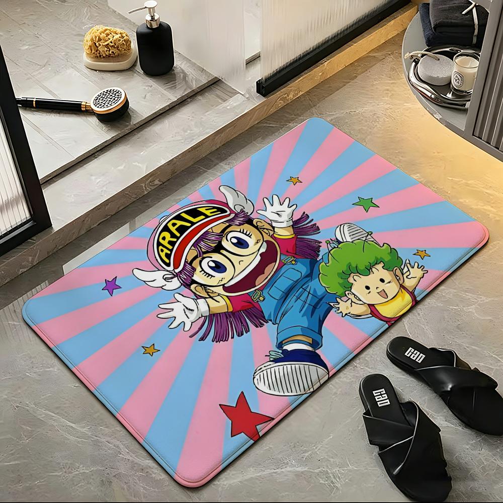 Anime D-Dr. S-Slump Floor Mat Soft Flannel Floor Mat  Suitable for Entryways, Living Rooms, Bedrooms, and Bathrooms