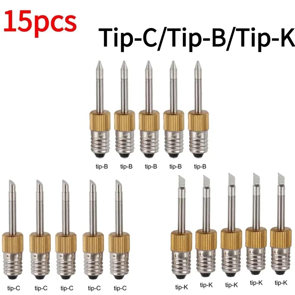 15/9/6/3pcs E10 Interface Soldering Tip Set B C K Type Soldering Electric Soldering Iron Tips Welding Tips USB For Welding Tools