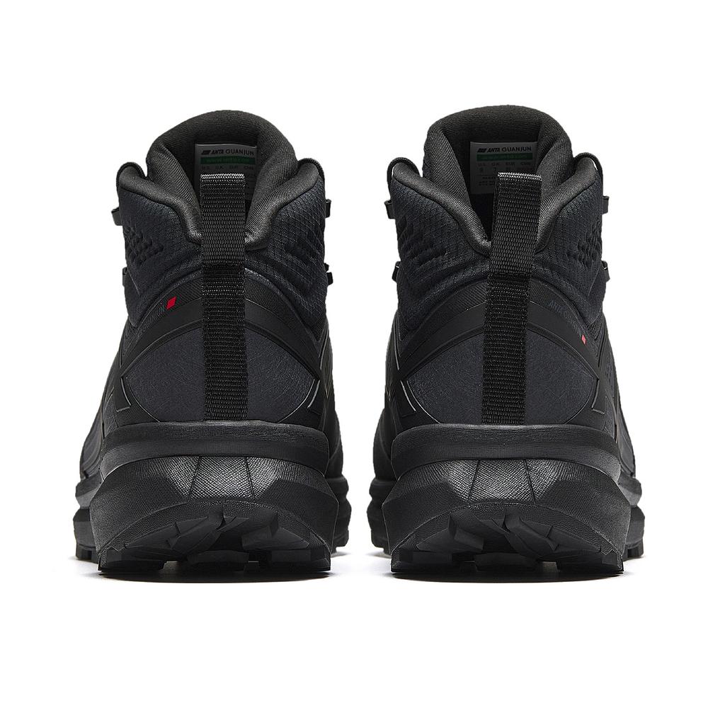 Anta K3 Mid Long Velvet Non-Slip Wear-Resistant Outdoor Shoes Men Shoes Basic-Black Smoke-Gray 112546677A-3