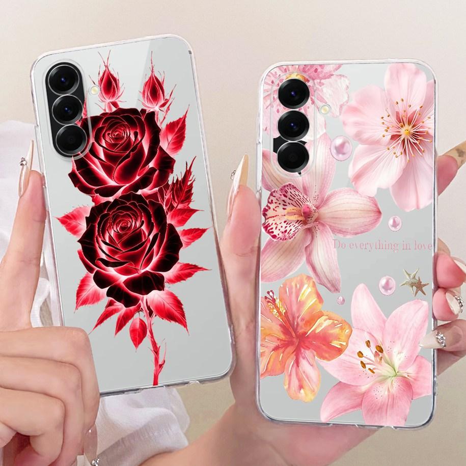 Case For Samsung Galaxy A37 5G Cover SM-A376B Popular Flower Soft Slim Silicone Cover For Samsung A57 A17 2025 A576B A176B Funda