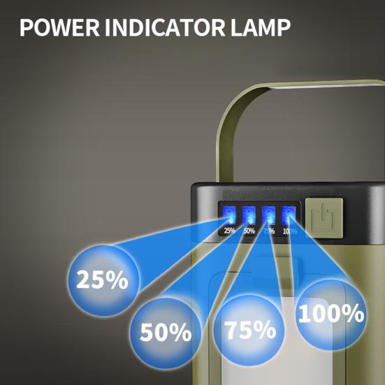 Multi-function Folding Outdoor Camping Light Power Bank USB Rechargeable Solar Lantern Super Bright Hiking Tent Hanging Lamp Emergency Flashlight