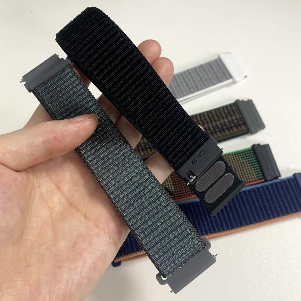 20/22mm Nylon Loop Strap For Samsung Galaxy Watch5 Pro/7 6 5 4 40mm 44mm/Watch3 45mm/Gear S3 Classic Replace Breathable Bracelet