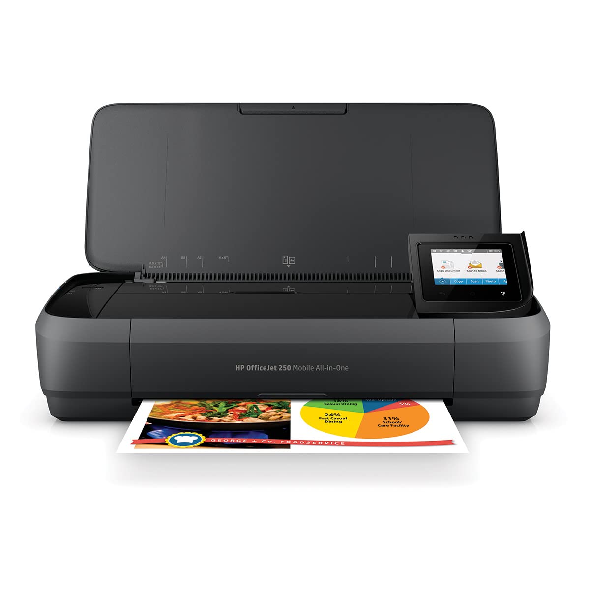

Кольоровий мобільний принтер HP OfficeJet 250 Mobile AiO A4 зі сканером чорний