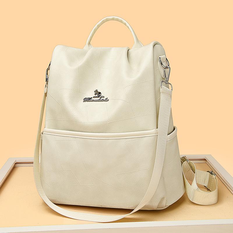 Геометрический пэчворк противоугонный рюкзак женский новый ретро большой вместимости модный рюкзак рюкзак для отдыха и путешествий 30*15*30