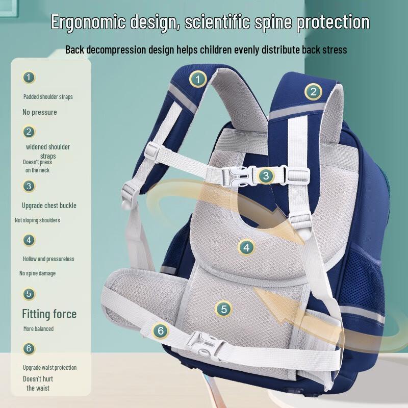 Miling Chunlong Asian Dragon Ergonomic School Backpack Large