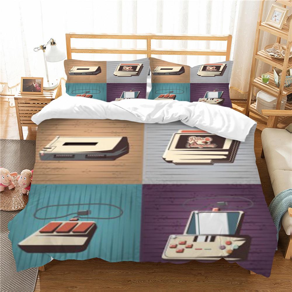 Strona główna pościel 3D Gamepad drukuj zestaw pościeli z mikrofibry pocieszyciel poszwa na kołdrę pościel poszwy na kołdry jeden rozmiar