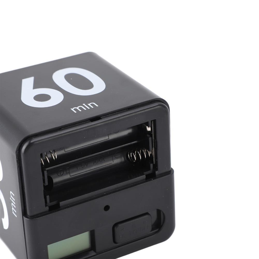 Schwarz Rot Countdown-Timer ABS Würfel-Timer Langlebiger Flip-Timer Kochen Lernen Training Büro