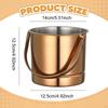 1.5L Ice Bucket Beer Holder Portable Handle Stainless Steel Drink Tub for Cocktails Home Bar