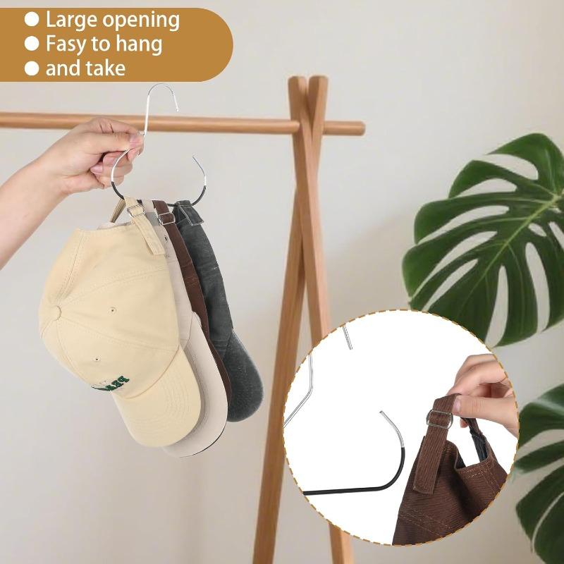 1/2/5pcs Stainless Steel Hat Hanger Hat Rack Multifunctional Round Hook Scarf Towel Tie Hanger Multifunctional Display Stand